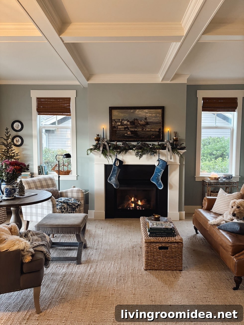 Coastal Cottage Christmas Mantel