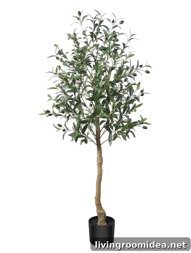 Faux olive tree
