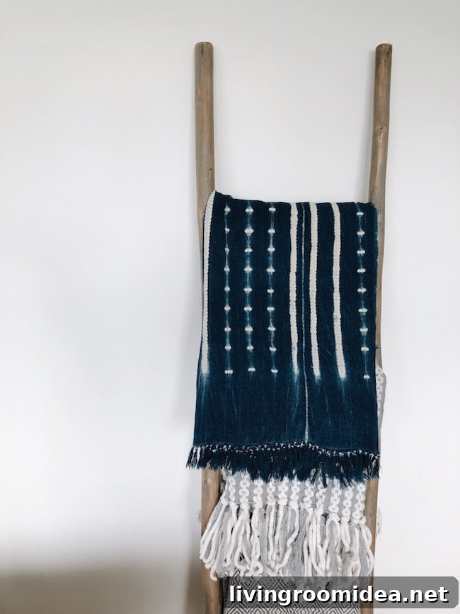 Cozy Modern Baby Boy Nursery Mood Board — Courtney’s Design 15 Blanket Ladder