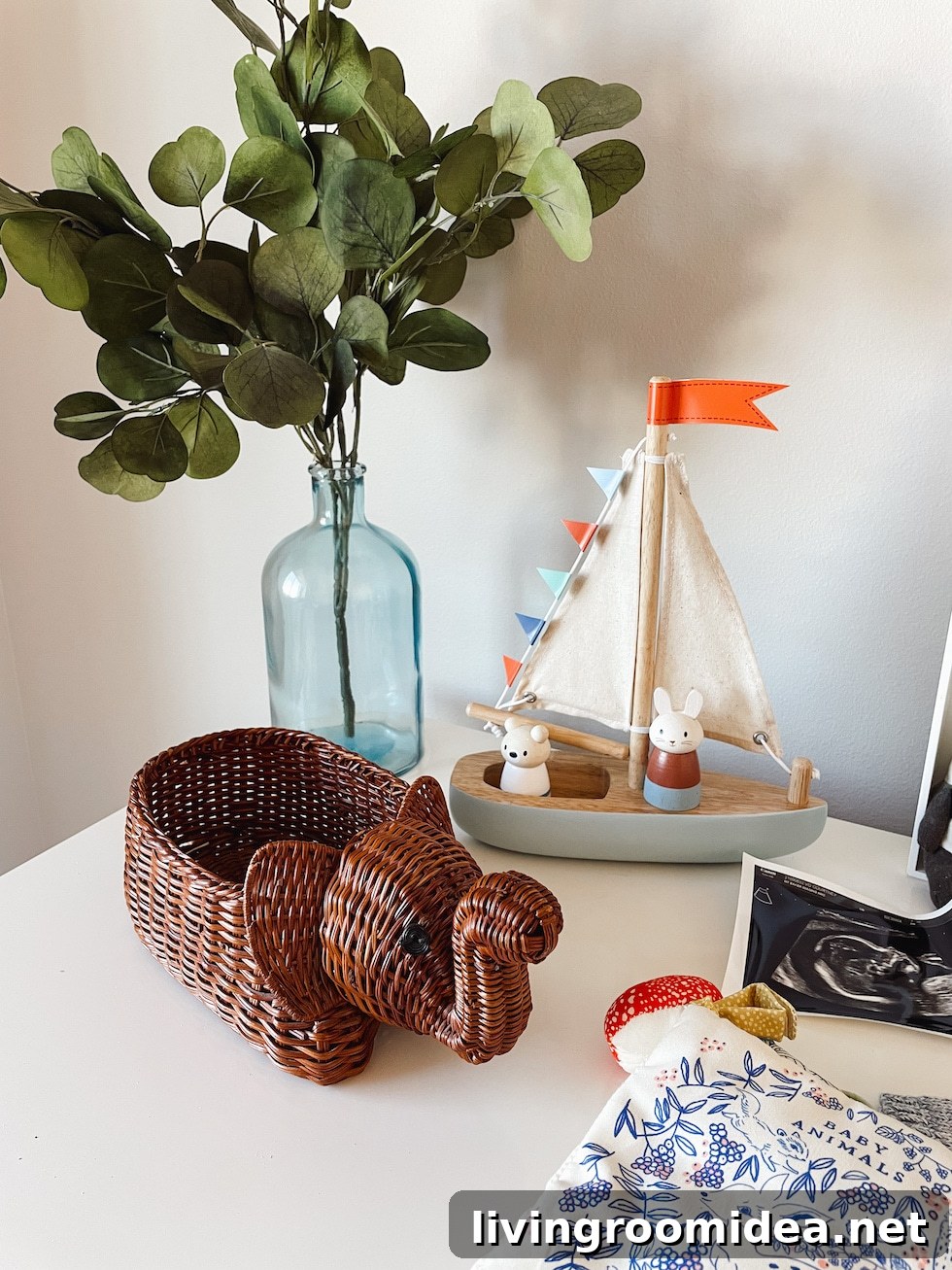 Wicker elephant basket