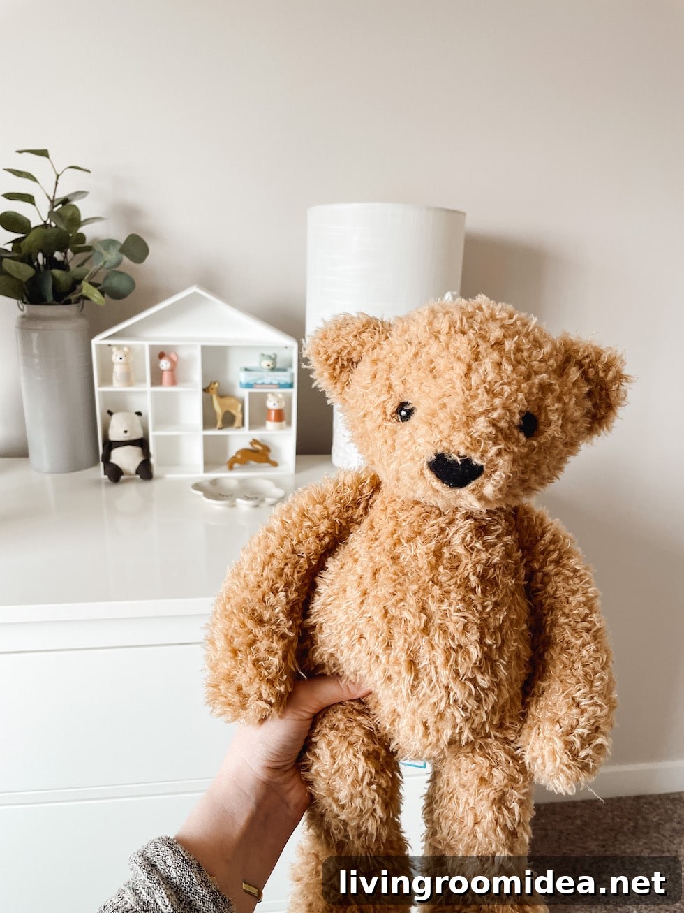 Cozy Modern Baby Boy Nursery Mood Board — Courtney’s Design 22 Teddy bear