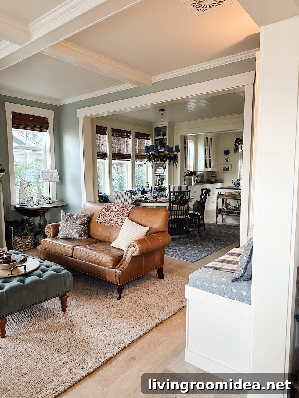 small cottage with connected living room and dining room