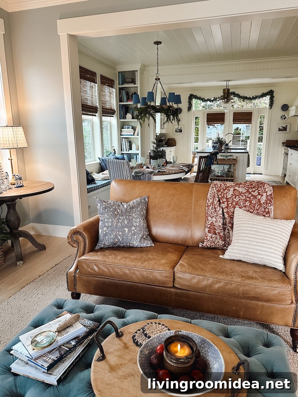 small cottage style home at christmas 