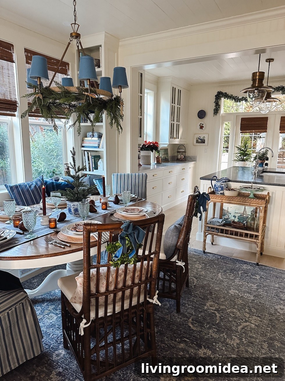 dining nook with bookcases