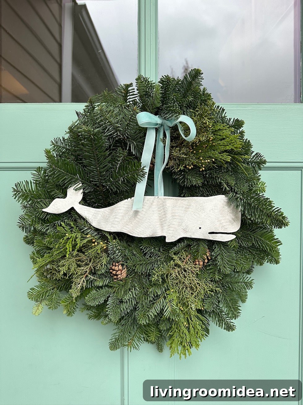 coastal christmas DIY wreath 