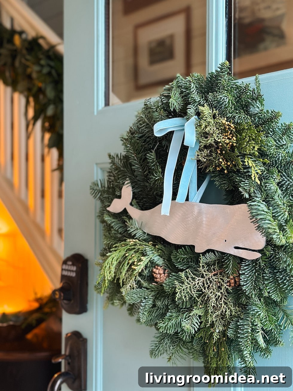 DIY coastal christmas wreath
