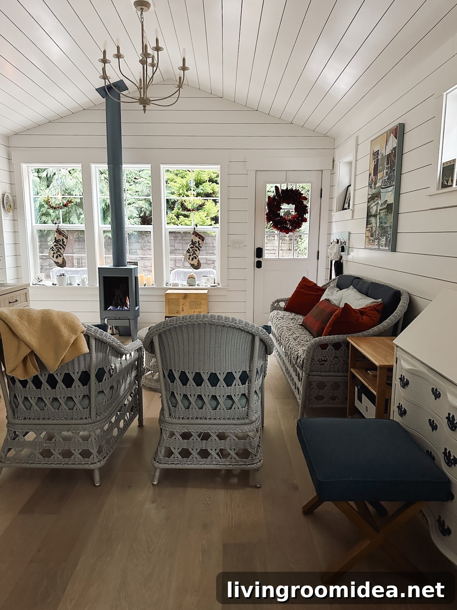 400 square foot Tiny Cottage at Christmas