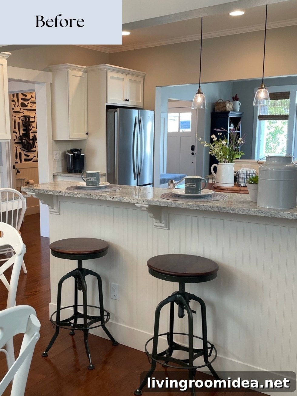 Kitchen before and after