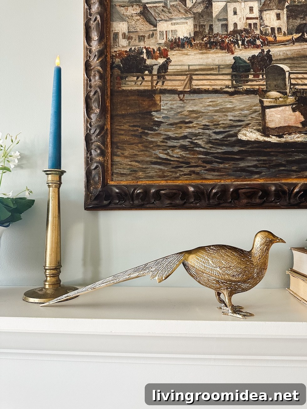 Spring mantel with second hand finds