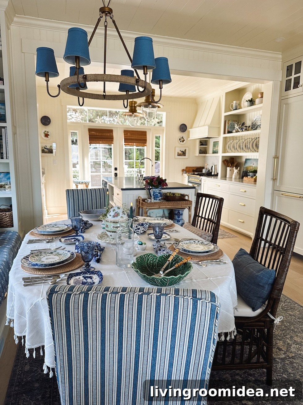 Blue, White & Green Easter Table Ideas for Spring Entertaining 3 easter table