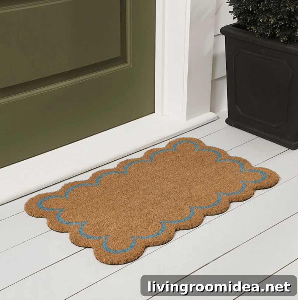 Scalloped doormat