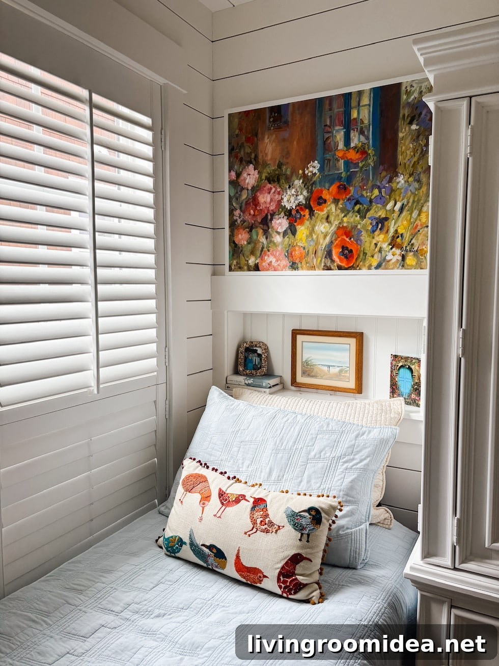 Spring in a Tiny Seaside Cottage: Reflections on Living with Less 5 Tiny cottage bed