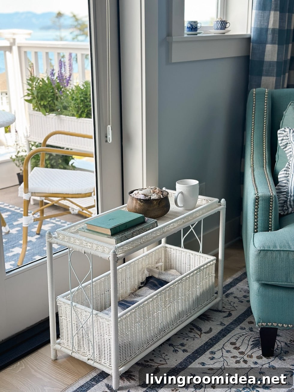 Small Deck Summer Makeover: Reveal + 6+ Ways to Use a Wicker Plant Stand 8 Clever ways to use this outdoor wicker plant stand