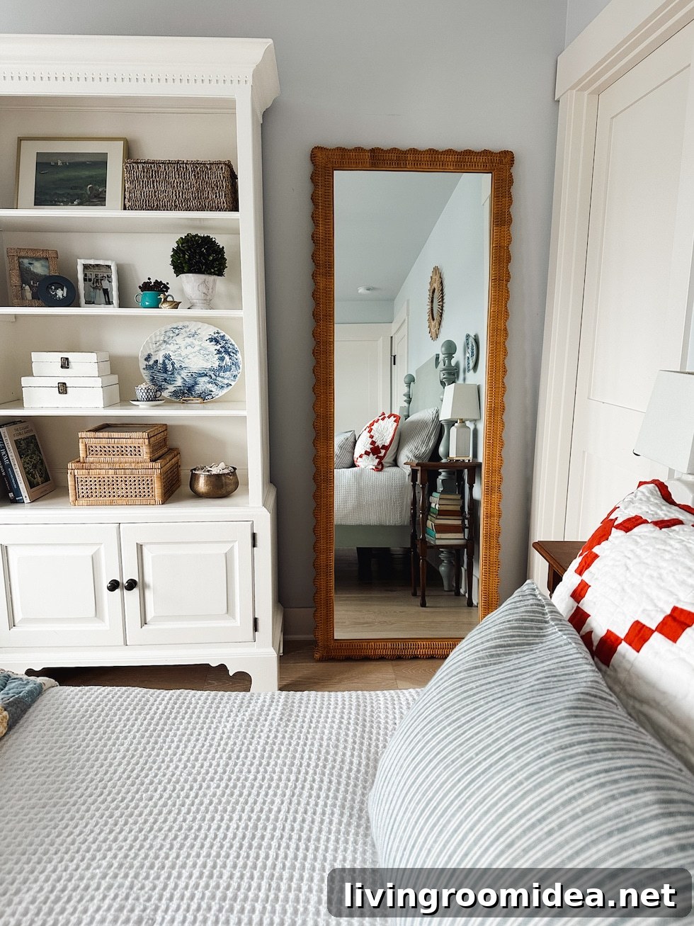 Coastal Cottage Bedroom Refresh: Vintage Nightstands, Wicker Mirror & More 6 img 170564 5 1