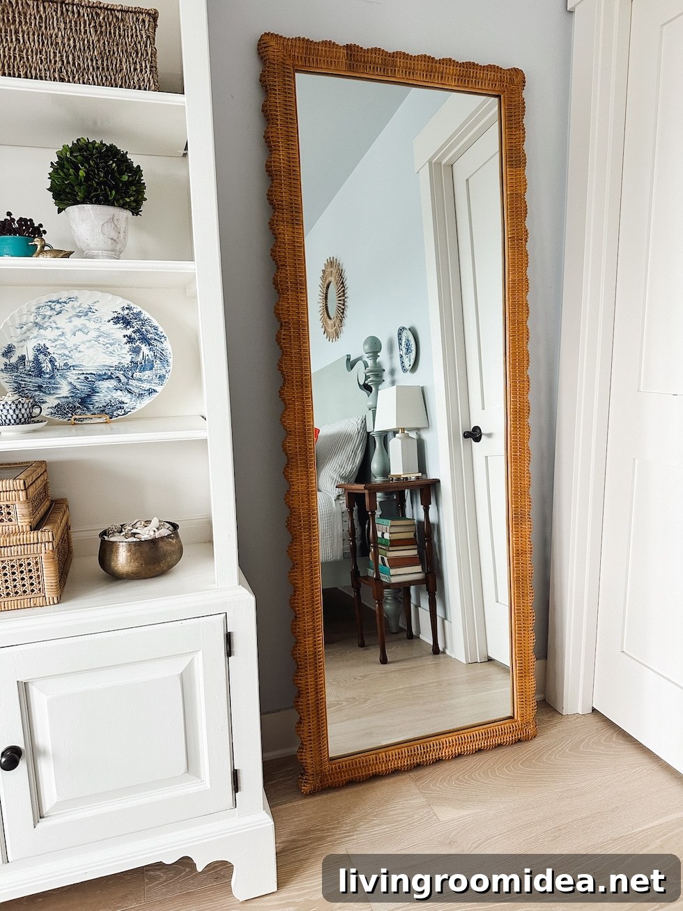 Coastal Cottage Bedroom Refresh: Vintage Nightstands, Wicker Mirror & More 8 img 170564 7 1
