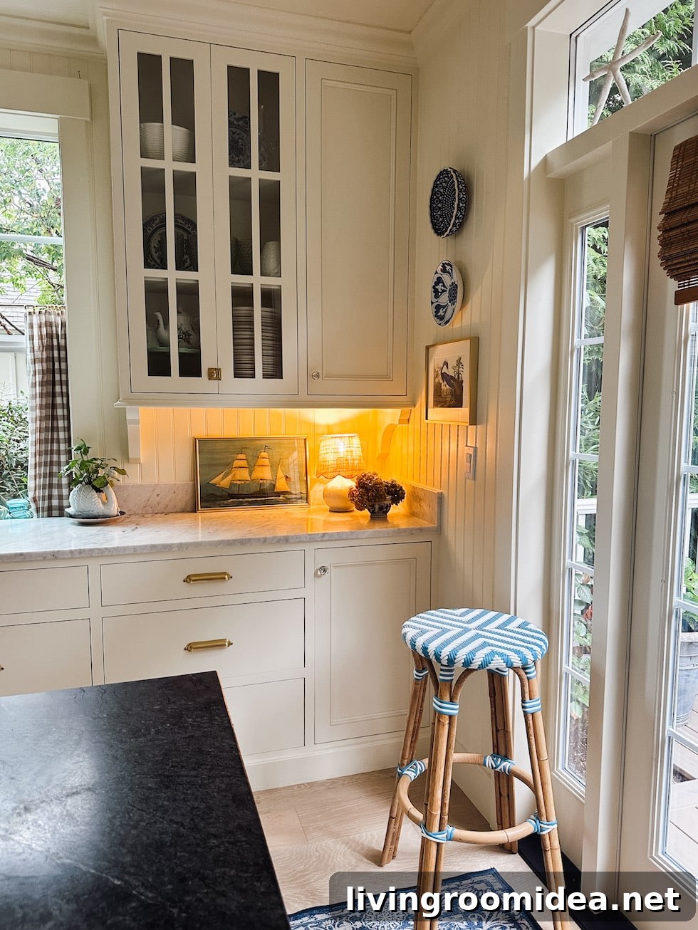 cozy lamp in a kitchen
