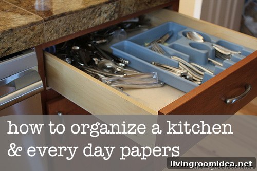 how to organize a kitchen, how to organize papers