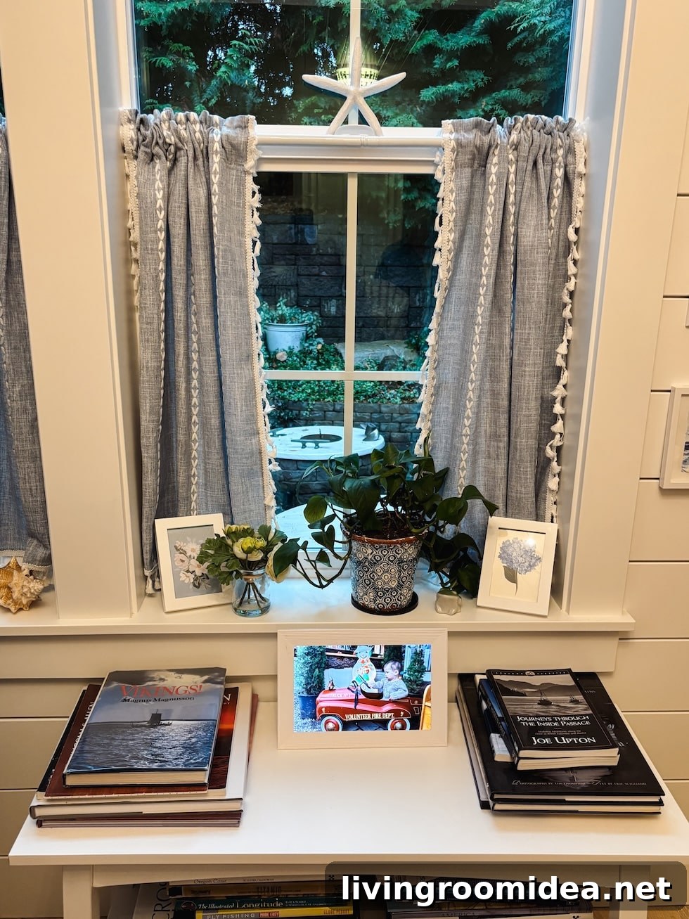 Close-up of framed photo display