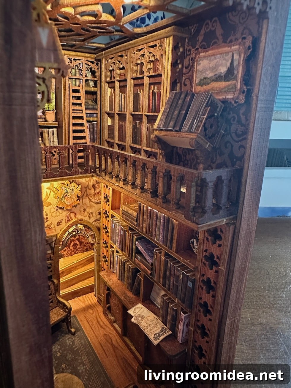 Charming DIY Book Nook Kit: Create a Magical Mini Library Scene 4 book nook kit