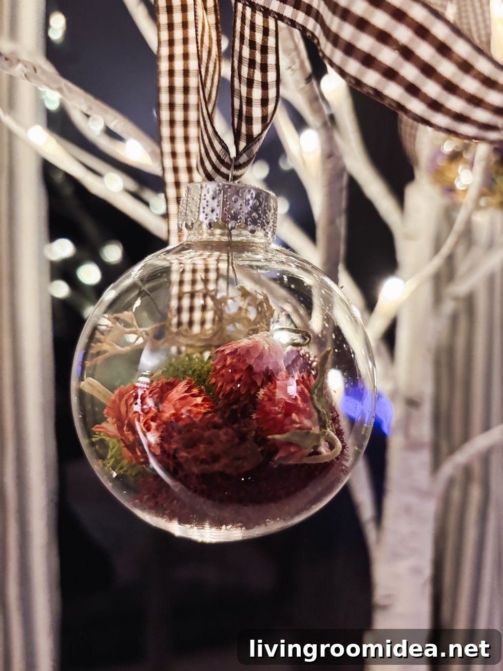 How to Make Dried Flower Ornaments: Step-by-Step DIY Guide 5 dried flower ornaments (click through to blog post for sources and additional details)