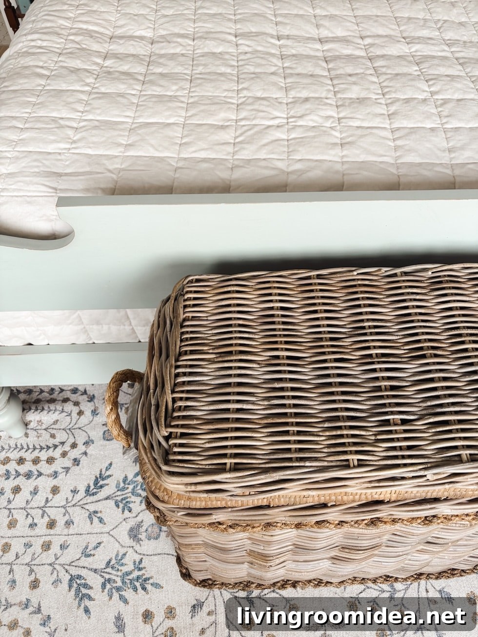 a basket for blankets