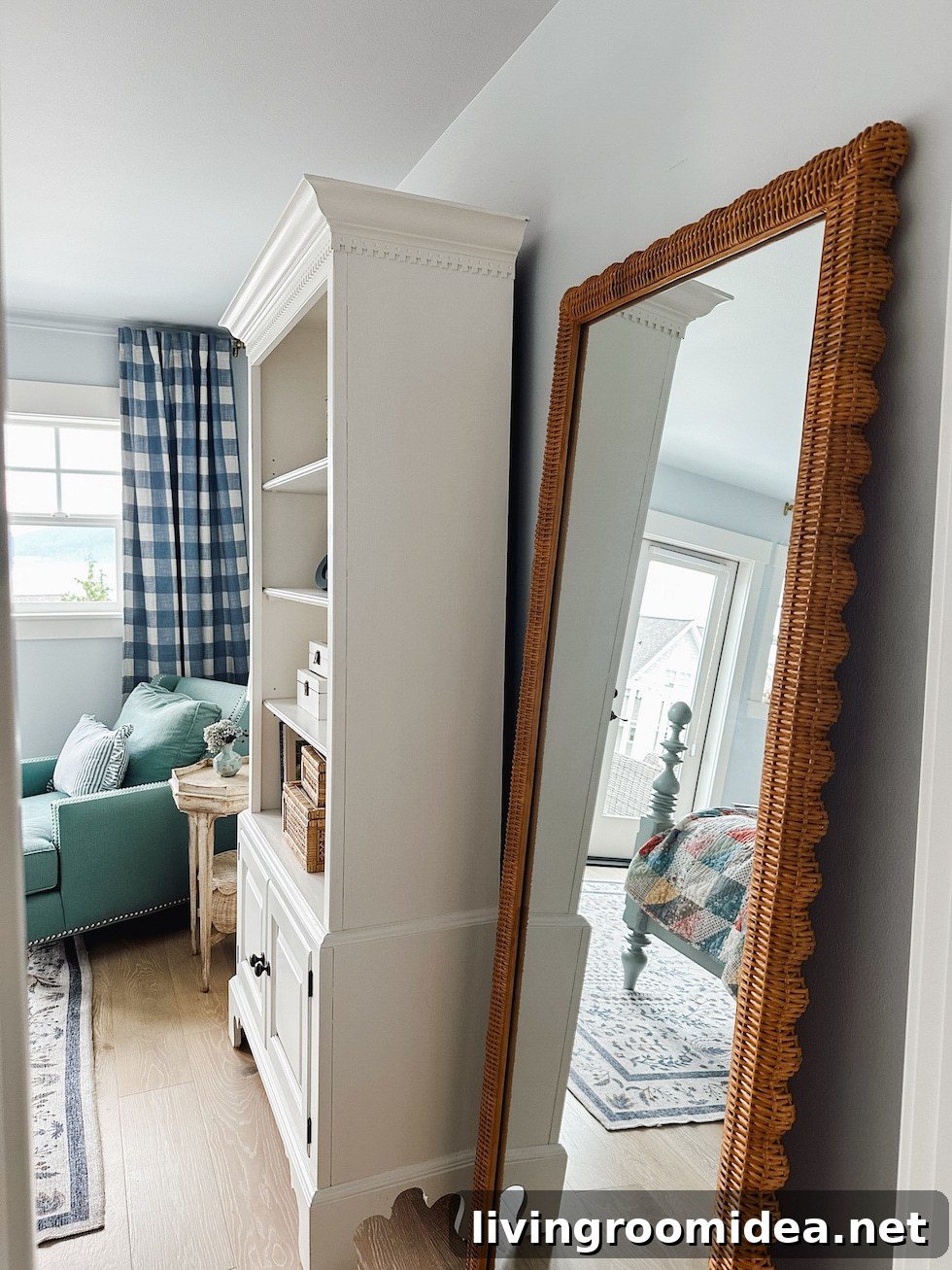 Presidents' Day 2025 Deals: Home Decor, Gadgets & More 12 Scalloped wicker floor mirror