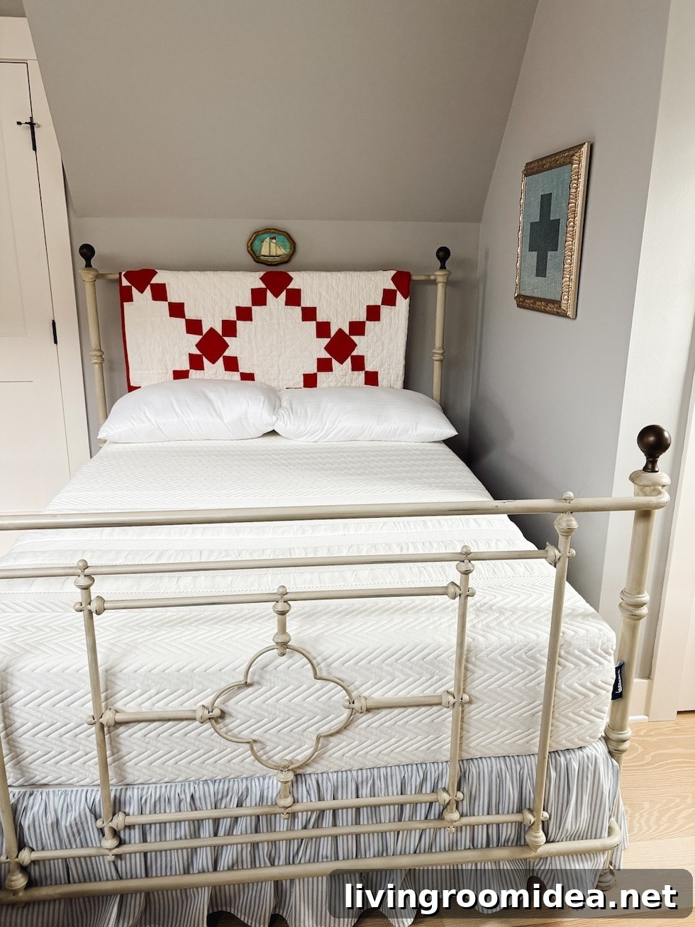 Cozy Under-Eaves Bed Nook Ideas for Small Snug Rooms 9 our new mattress for the bed nook in the guest room