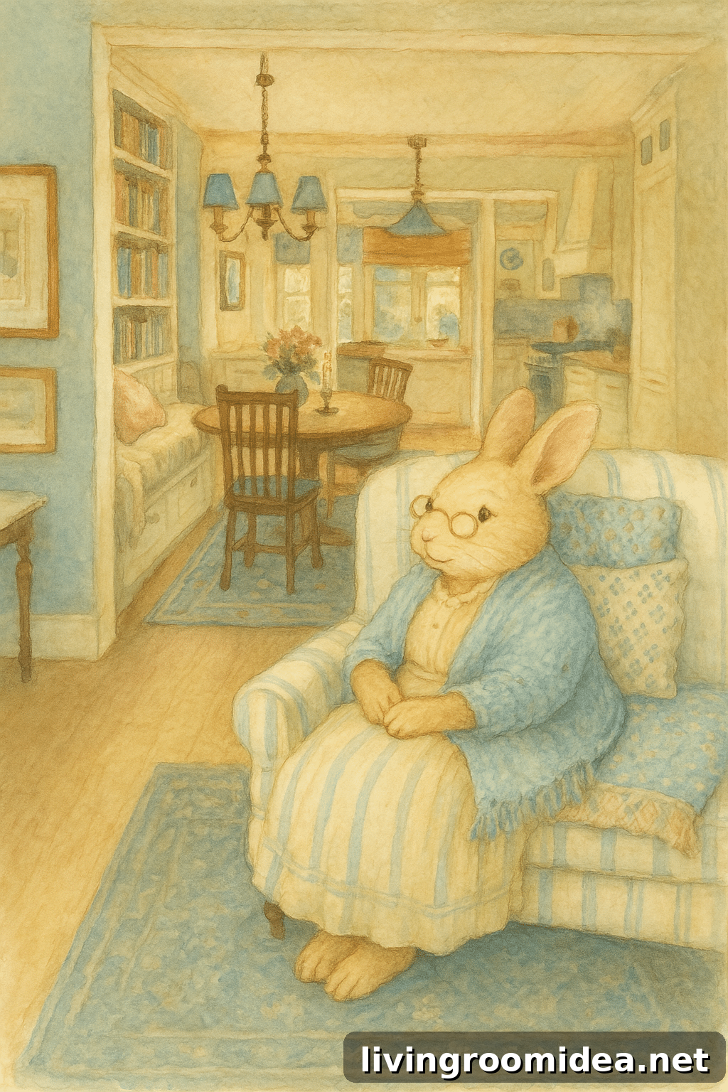 Storybook-style home illustration