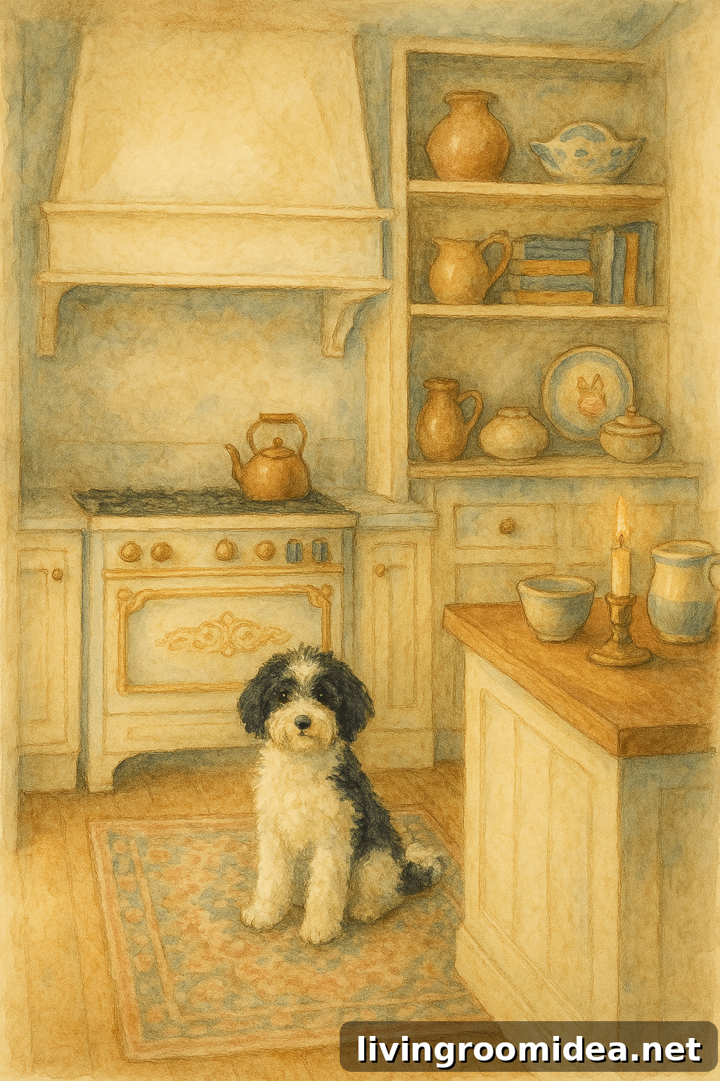 Vintage-inspired kitchen scene