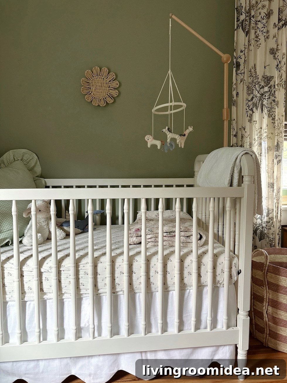 Lila’s Baby Girl Nursery Tour: Charming Room Ideas and Decor 3 Crib and mobile