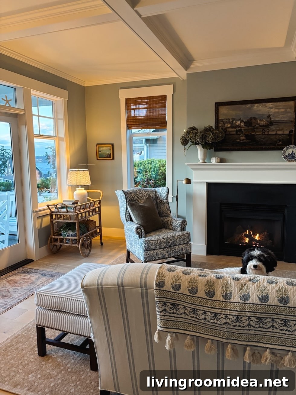 Coastal Cottage Living Room Makeover: Before and After Reveal 17 Reading nook