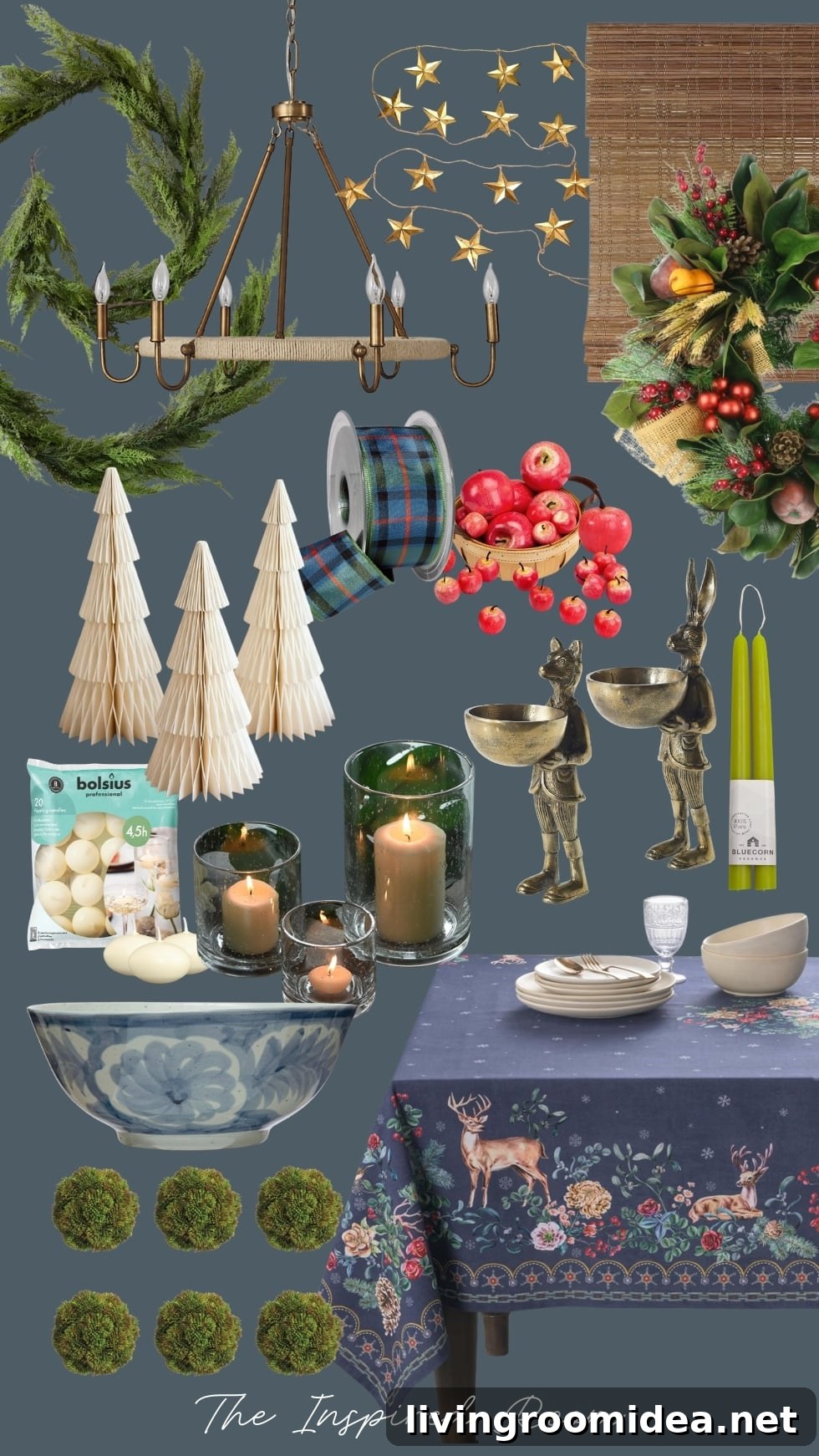 Coastal Christmas Dining Room: Chandelier and Winter Table Decor 7 img 184021 6 1
