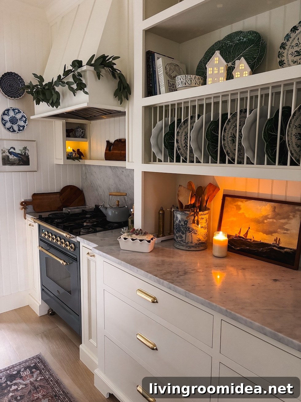 How I Style Garland on Our Stove Hood, Mantel & Staircase 2 img 184229 1
