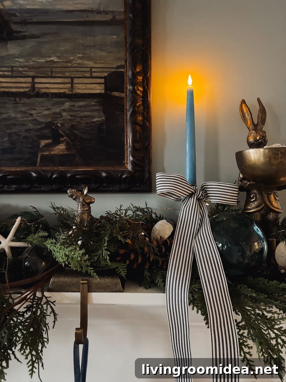 How I Style Garland on Our Stove Hood, Mantel & Staircase 4 img 184229 3