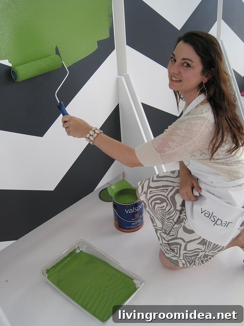 centsational-girl Kate painting and smiling