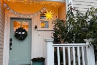 Christmas Porch Decor: Whale Wreath, Festive Banner & Stars