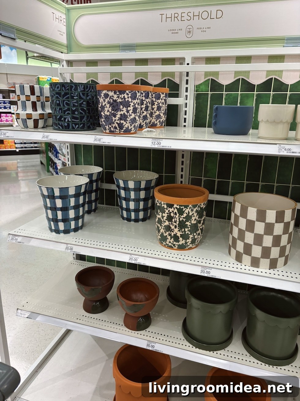 Target Spring Decor 2026: Cute Easter Finds and Fresh Home Picks 11 Planters in blue and brown patterns