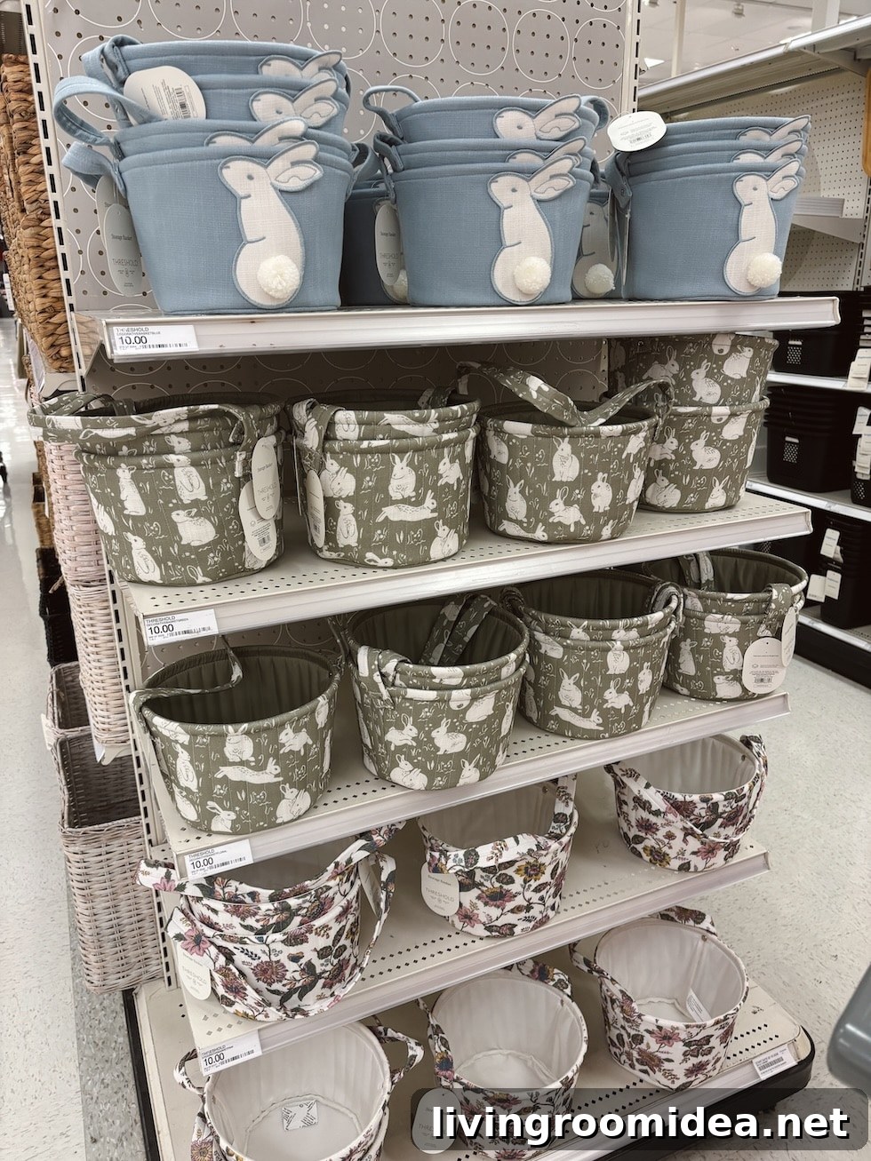 Target Spring Decor 2026: Cute Easter Finds and Fresh Home Picks 6 Easter baskets in blue and green