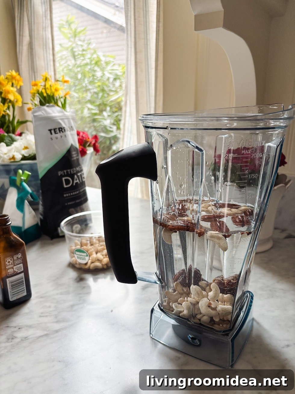Glasses of homemade nut milk