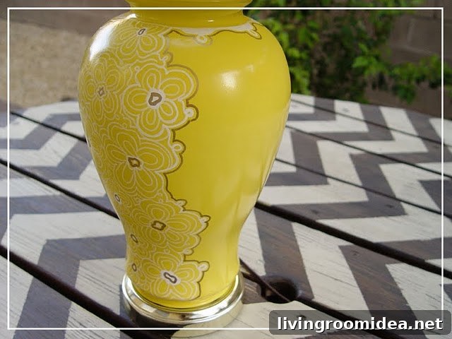 yellow painted lamp makeover img 19040 1 1