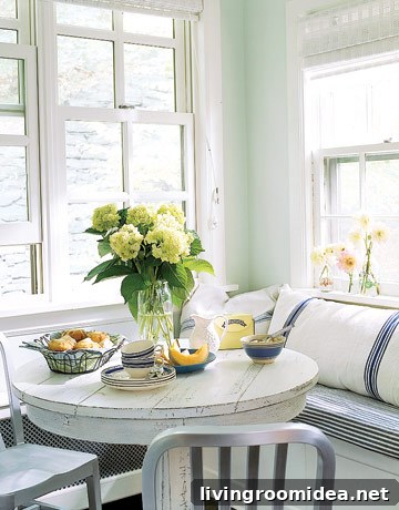 kitchen banquette window seat
