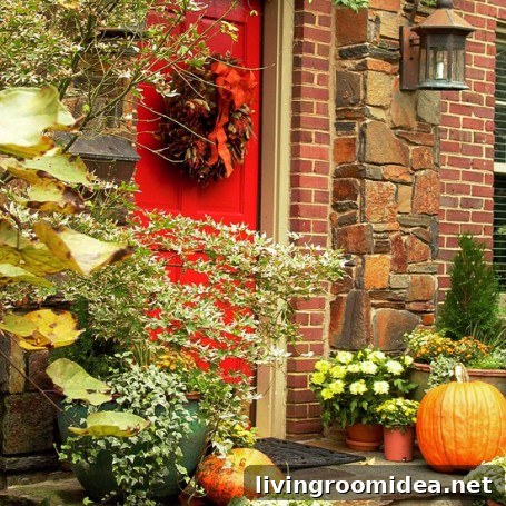 Fall entry with colorful accents