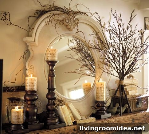 Pottery Barn mantel branches img 22656 4 1