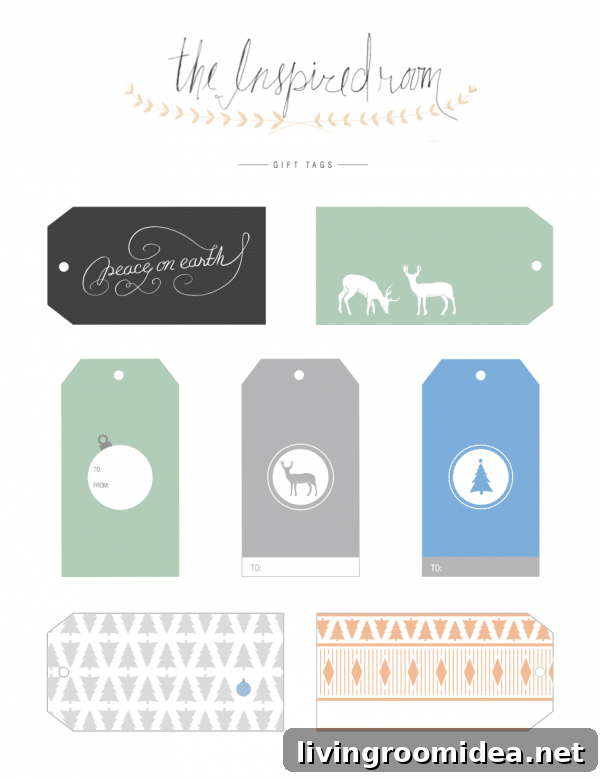 Free Custom Gift Tags from The Inspired Room
