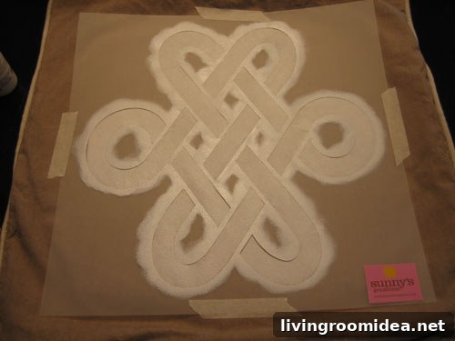 Stencil Decorative Pillow and Curtain Panels: Step-by-Step Guide 3 Stenciled pillow and curtains 2