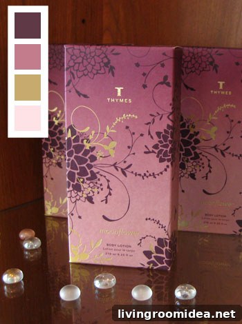 Feminine palette with plum and gold