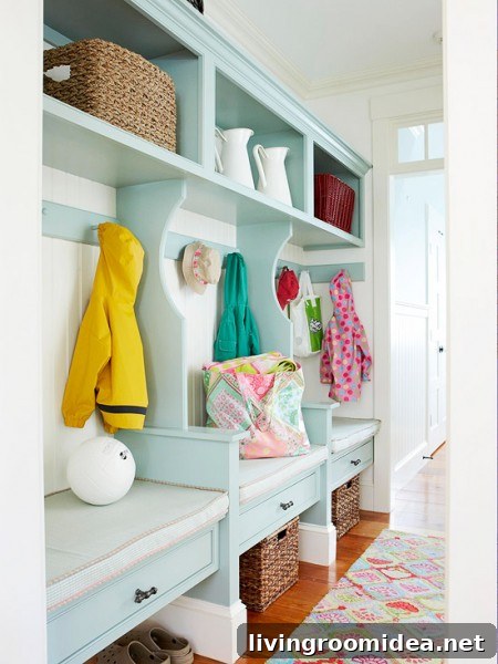 organized entry closet