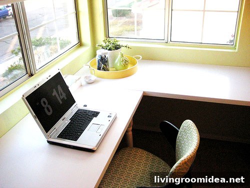 Vibrant Yellow-Green Office Makeover Ideas for Productive Workspaces 6 Office after shot 3