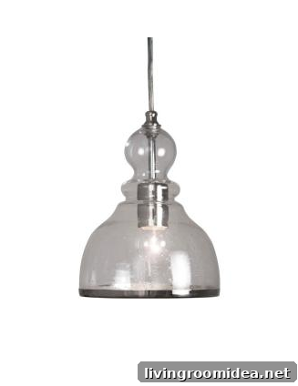 polished nickel bell pendant light