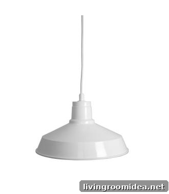 white pendant light industrial look